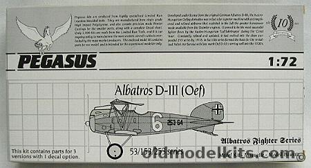 Pegasus 1/72 Albatros D-III (Oef) 53 / 153 / 253 Series, 1027 plastic model kit